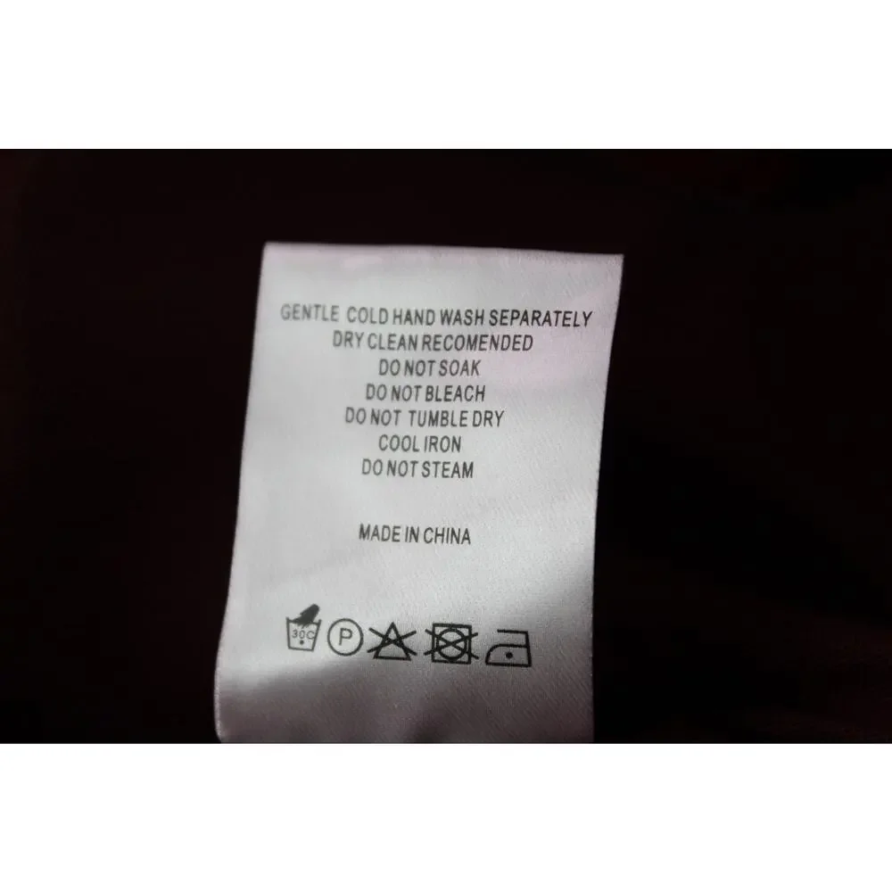 White Fox Well Behaved bustier vegan leather tube top gathered burgundy XS - Picture 6 of 10